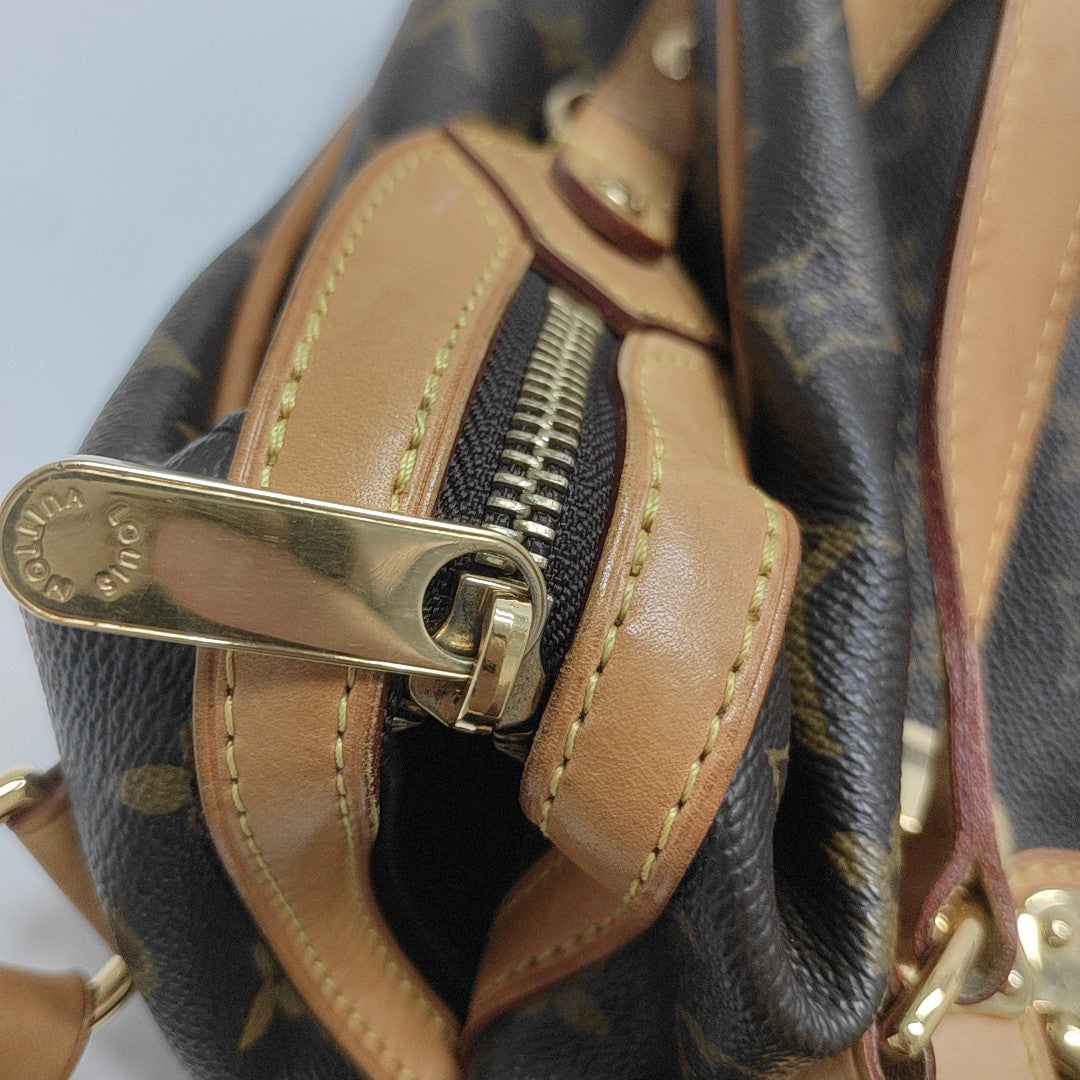 STRESA Monogram Coated Canvas Brown