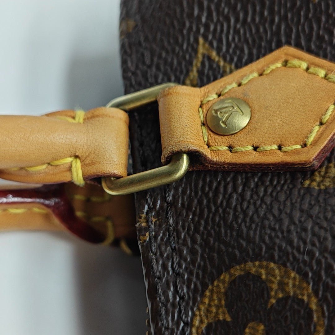 SPEEDY Nano Monogram Coated Canvas Brown