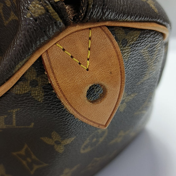 SPEEDY 30 Monogram Coated Canvas Brown