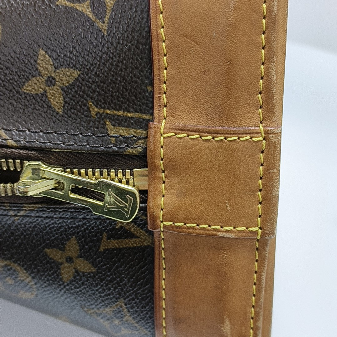 ALMA GM Monogram Coated Canvas Brown