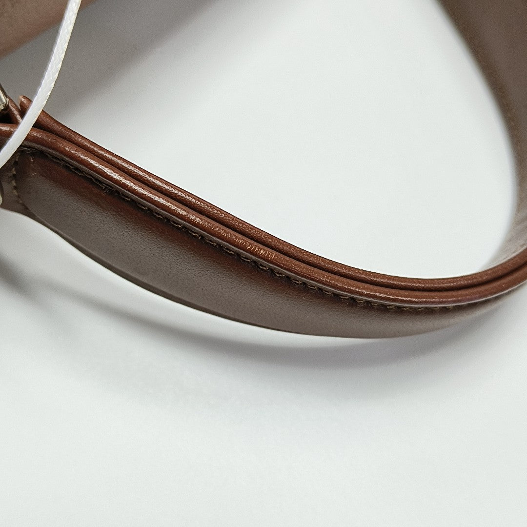 Calfskin Top Handle Bag Brown