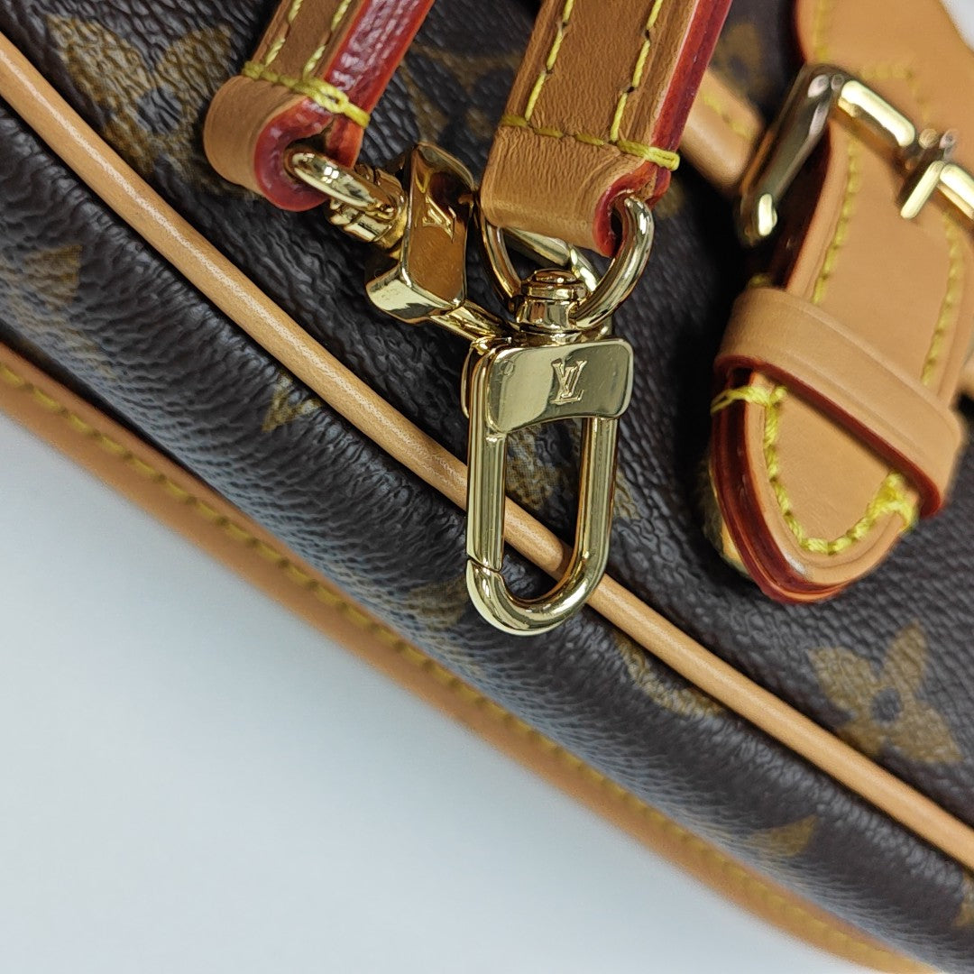 DIANE Nano Monogram Coated Canvas Brown