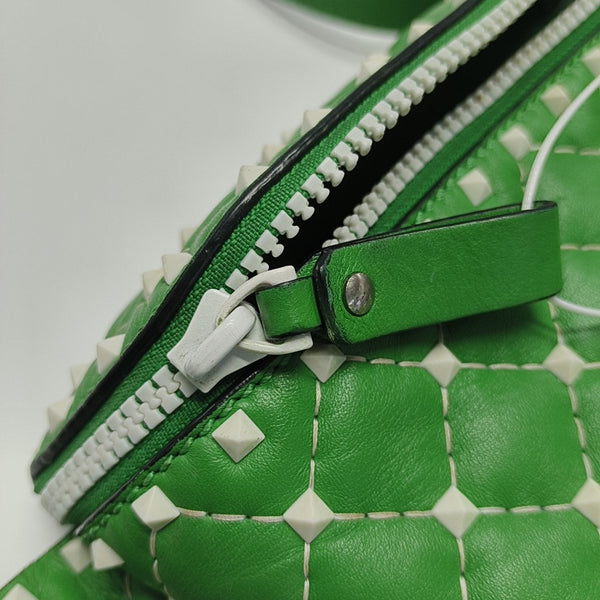 Rockstud Calfskin Green