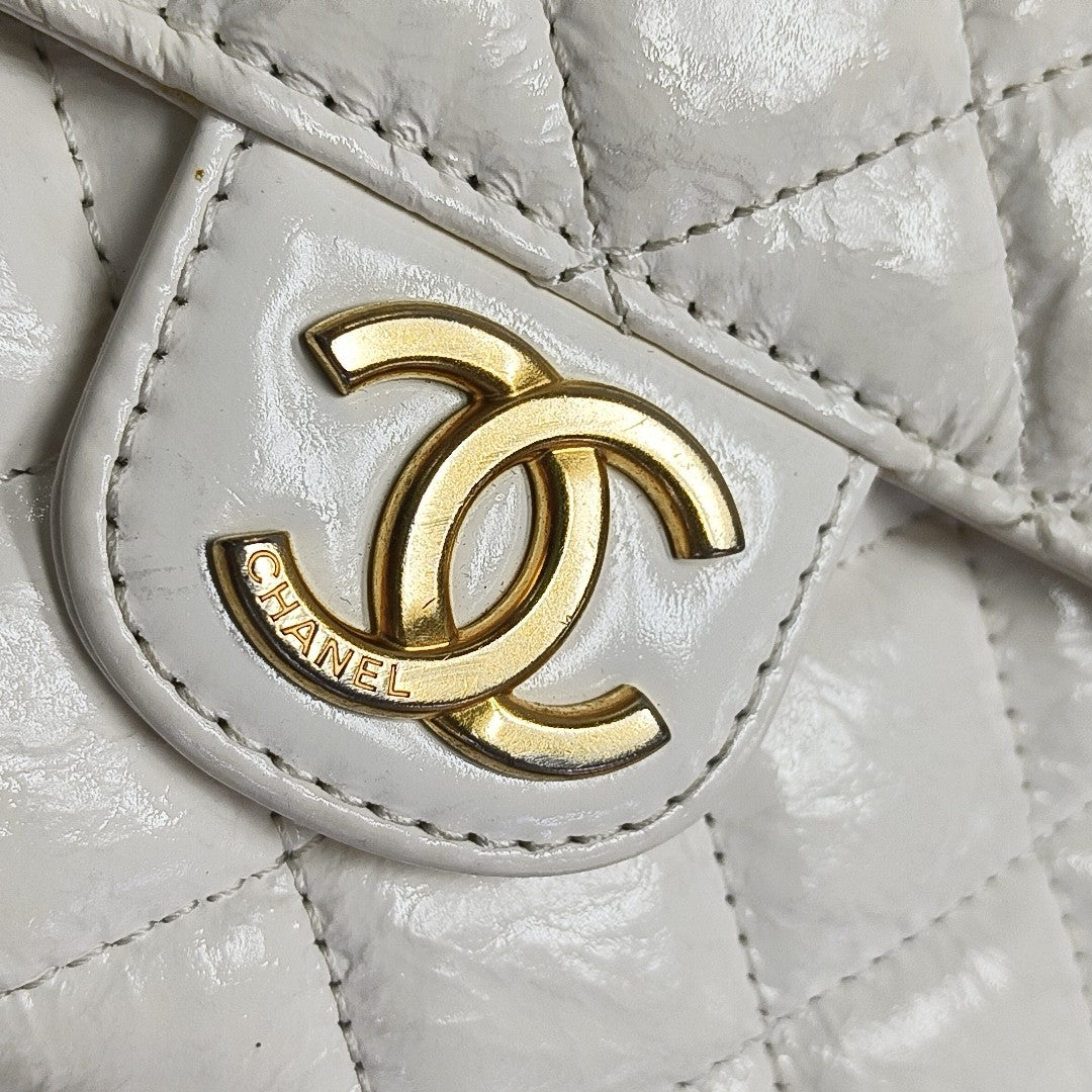 23C HOBO Small Quilted Calfskin White