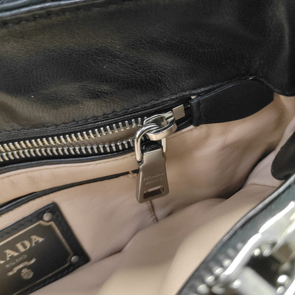 Quilted Lambskin Shoulder Bag Black