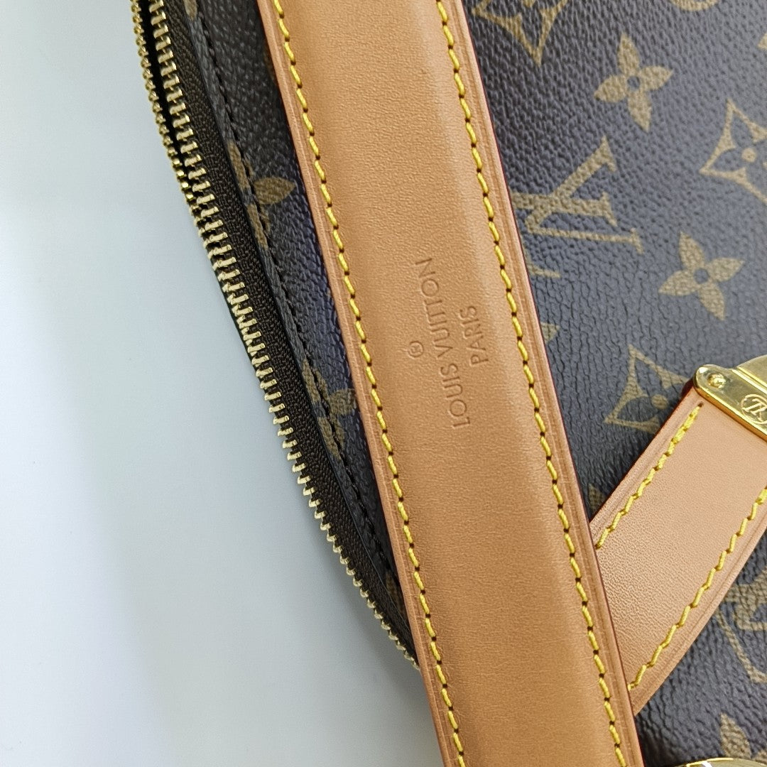 SIDE TRUNK MM Monogram Coated Canvas Brown