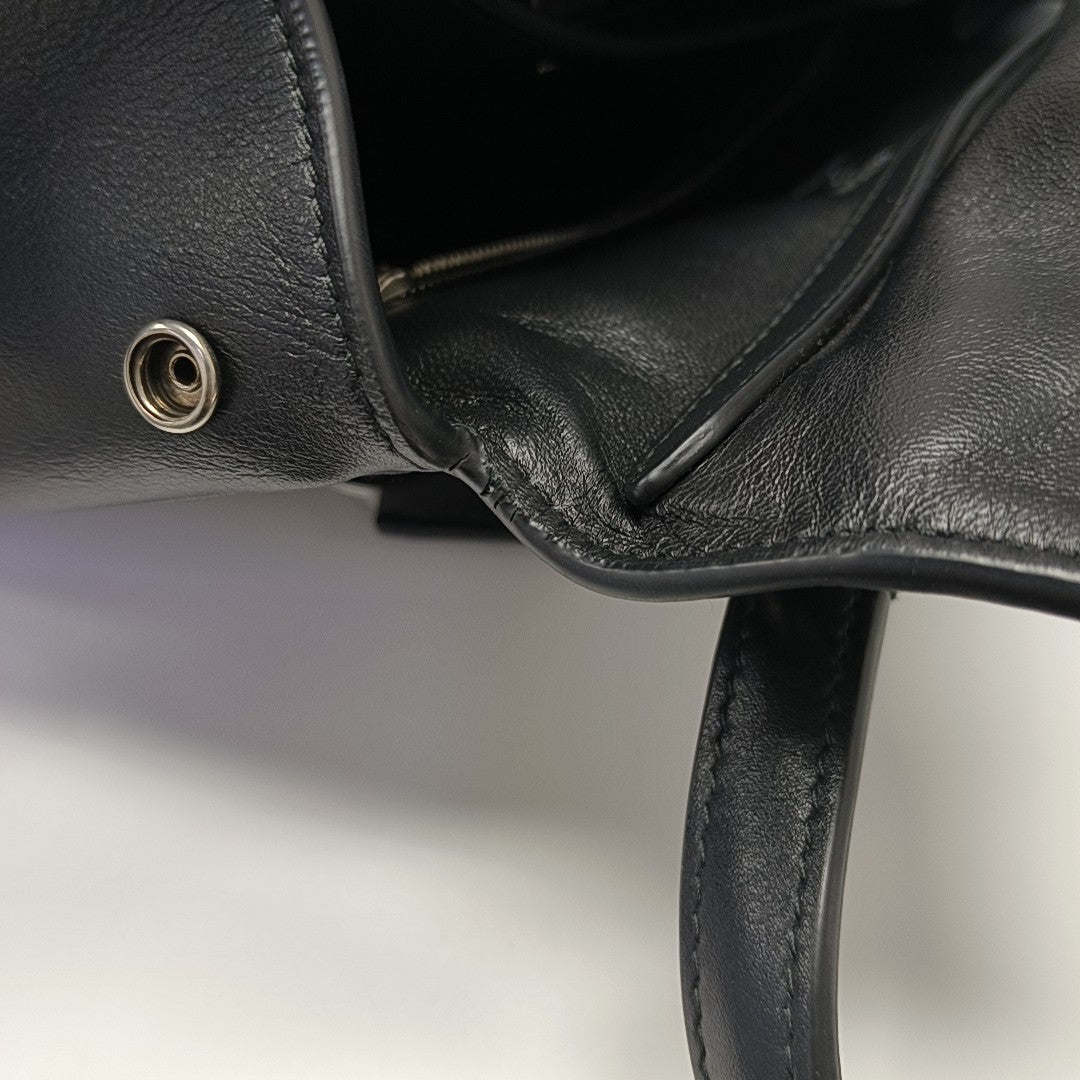 Calfskin Shoulder Bag Black