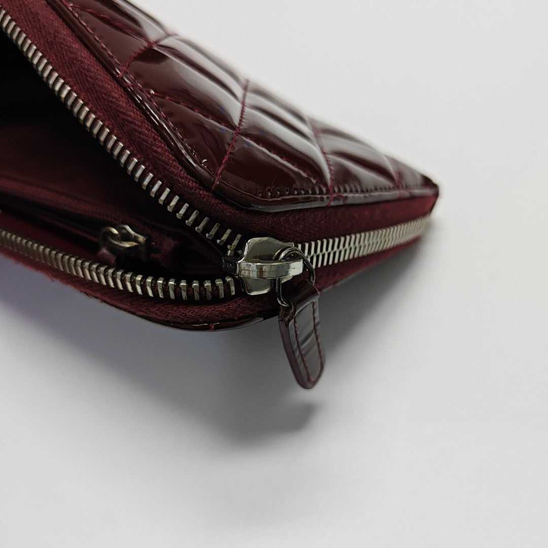 Quilted Calfskin Wallet Red