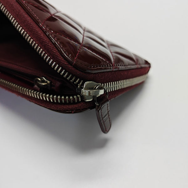 Quilted Calfskin Wallet Red