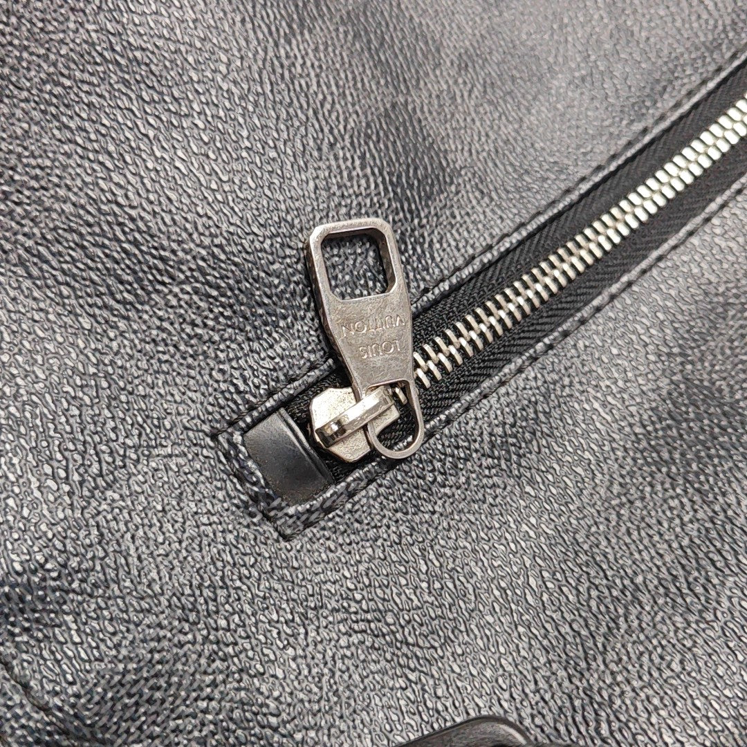 Damier Graphite Coated Canvas Crossbody Bag Gray