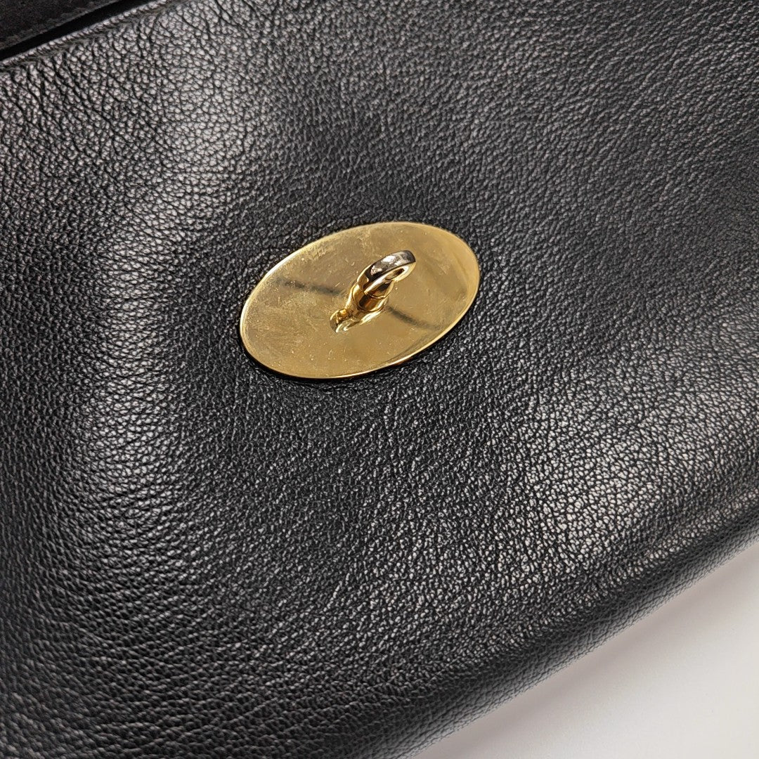 Calfskin Shoulder Bag Black