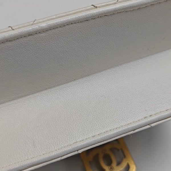 CLASSIC FLAP Mini Quilted Lambskin White