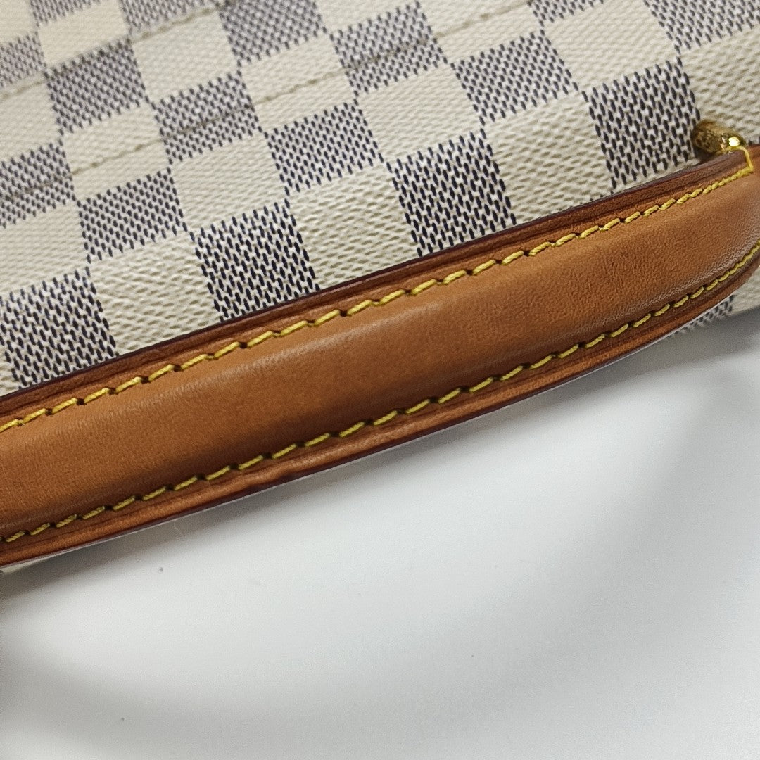 CROISETTE Damier Azur Coated Canvas White