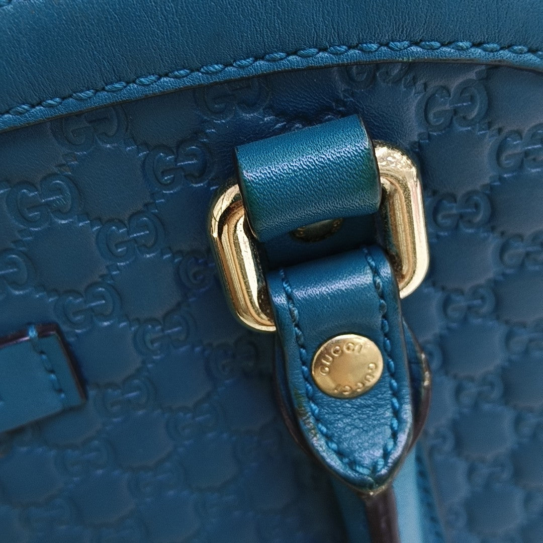 Microguccissima Monogram Calfskin Blue