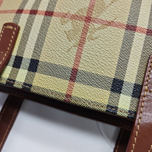 Coated Canvas Tote Bag Beige