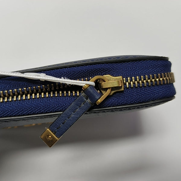 J'adior Calfskin Blue Wallet