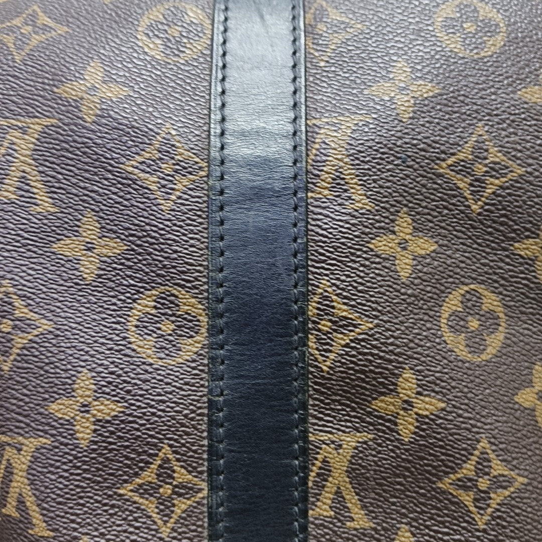 KEEPALL 45 Monogram Coated Canvas Brown