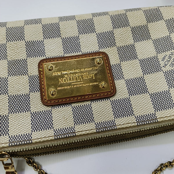 EVA Damier Azur Coated Canvas White