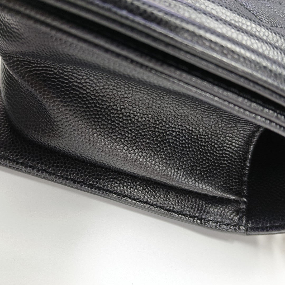 BOY CHANEL Small Quilted Grained Calfskin Black