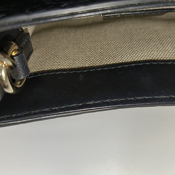 Emily Chain Mini Monogram Calfskin Black
