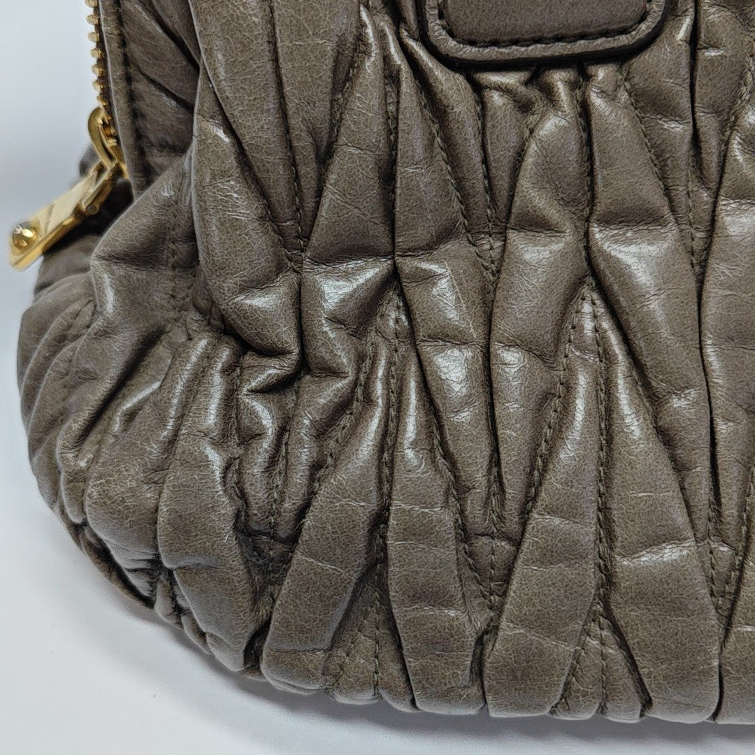Madras Quilted Lambskin Green