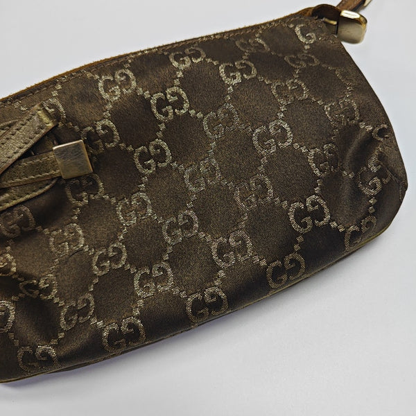 Monogram Canvas Clutch Brown