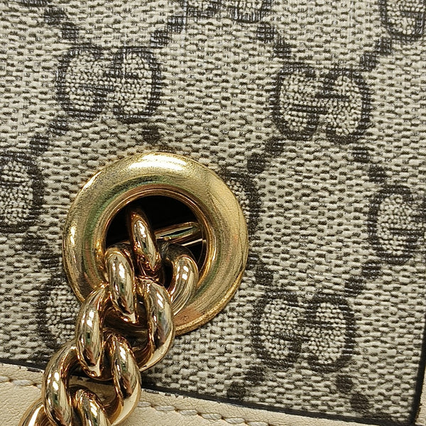 Padlock Small Monogram Coated Canvas Beige