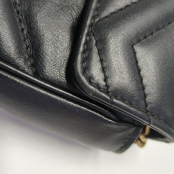 GG Marmont Mini Quilted Calfskin Black