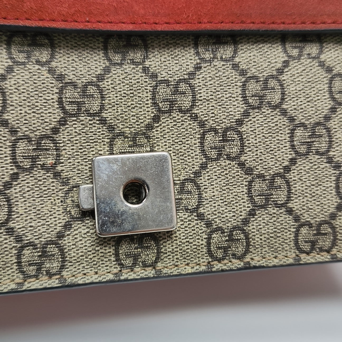 Dionysus Mini Monogram Coated Canvas Beige