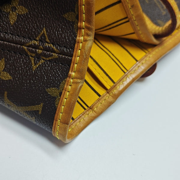 NEVERFULL MM Monogram Coated Canvas Brown