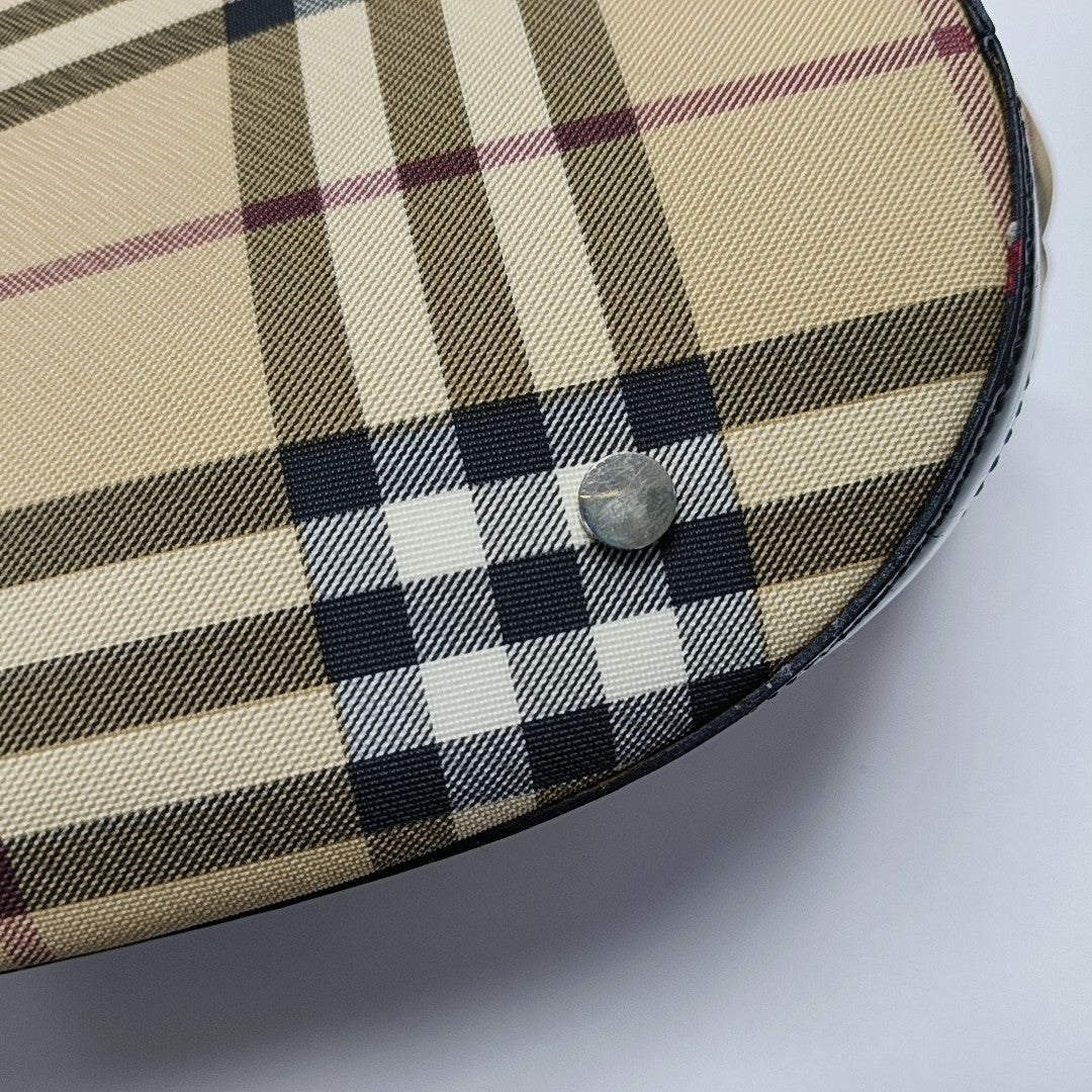 Coated Canvas Bucket Bag Beige