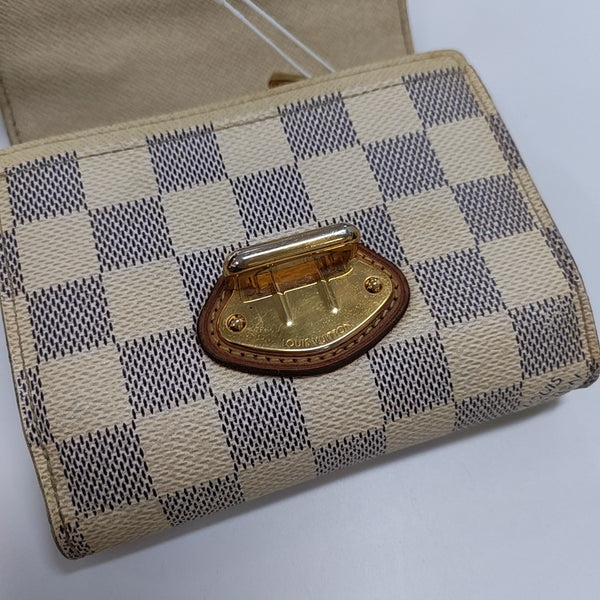 JOEY Damier Azur Coated Canvas White Wallet