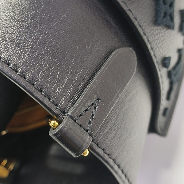 ON MY SIDE MM Monogram Calfskin Black