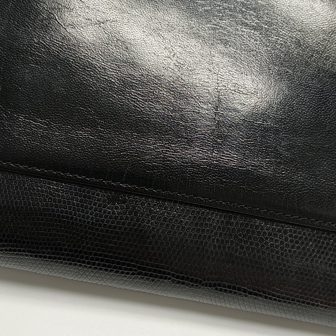 Calfskin Shoulder Bag Black