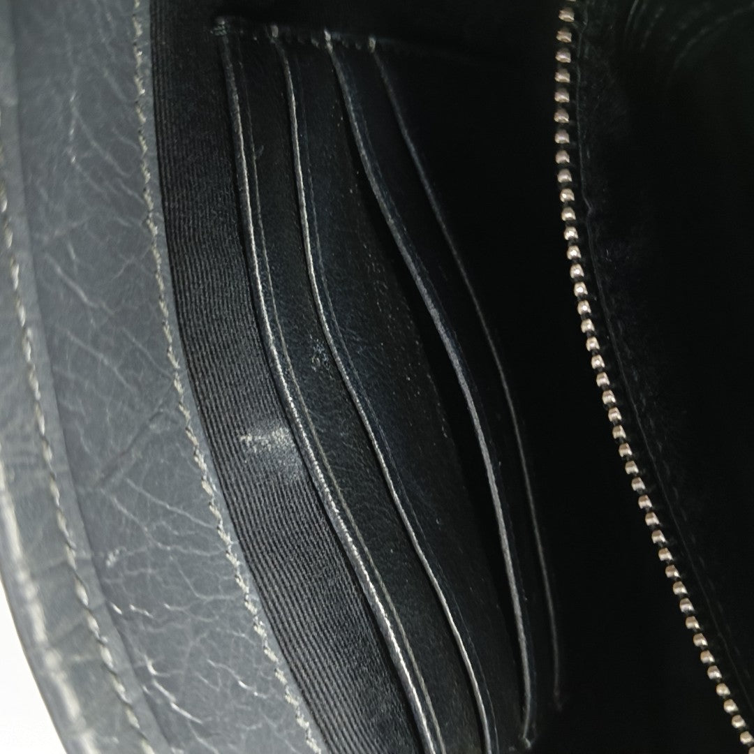 NIKI Mini Chevron Calfskin Gray