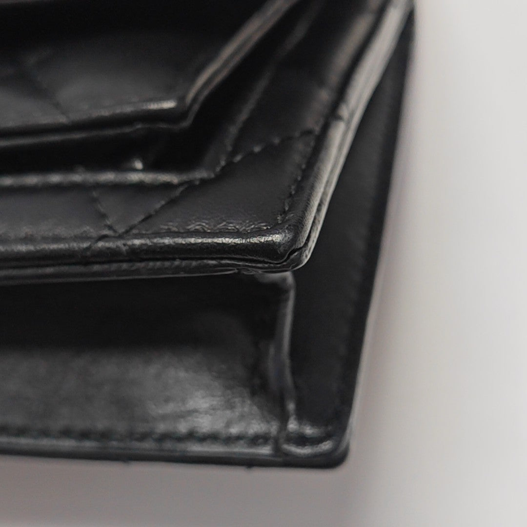 Sharp Quilted Calfskin Black