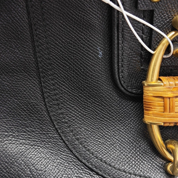 Calfskin Top Handle Bag Black