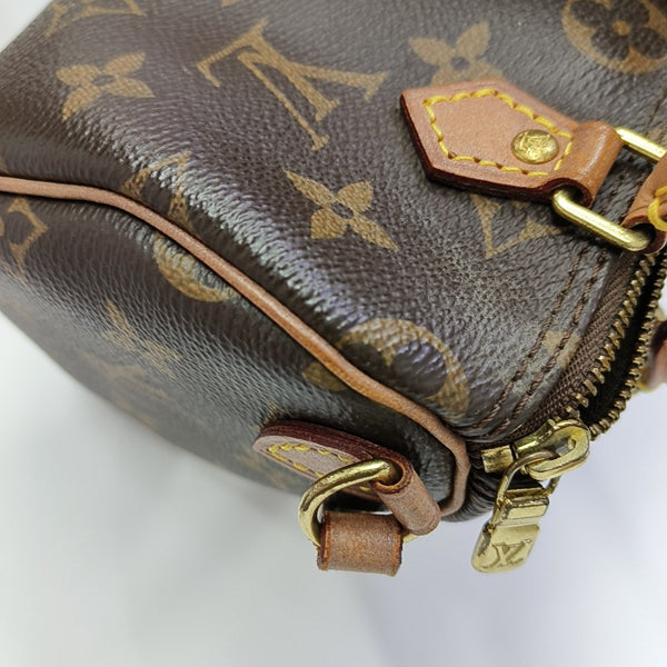 SPEEDY Nano Monogram Coated Canvas Brown