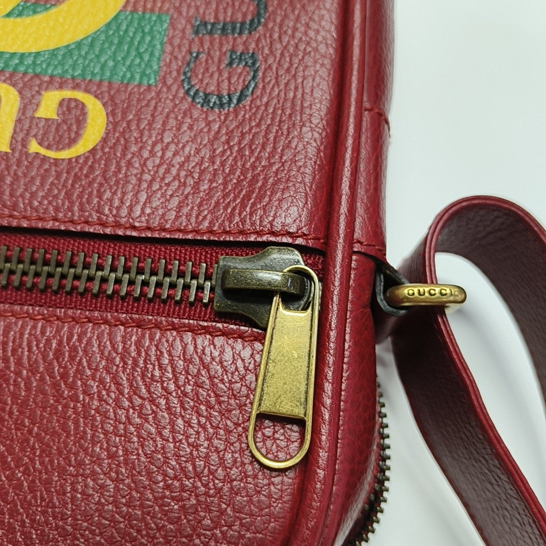 Print Calfskin Red