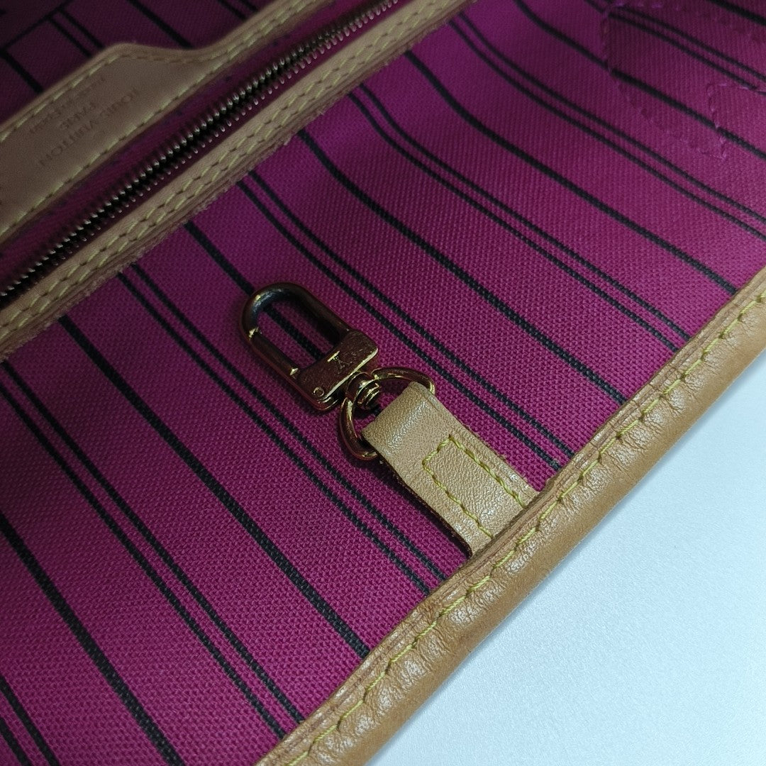NEVERFULL MM Monogram Coated Canvas Brown