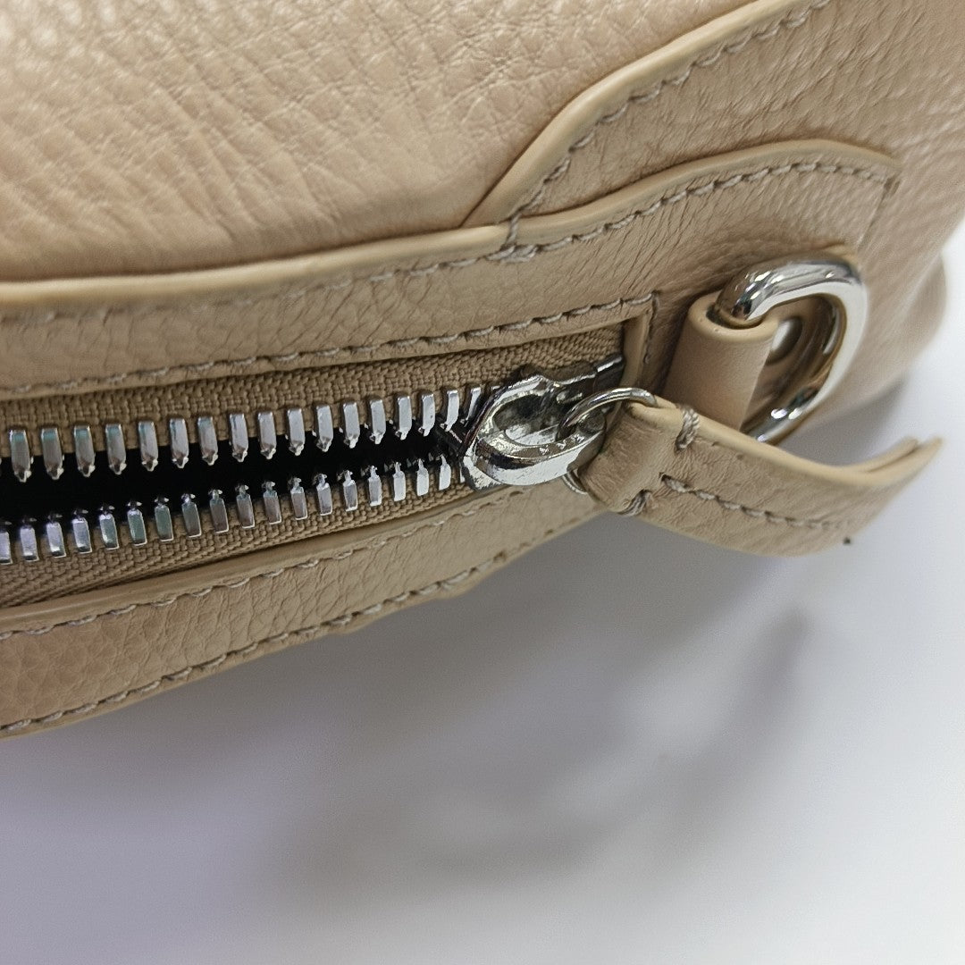Calfskin Shoulder Bag Beige