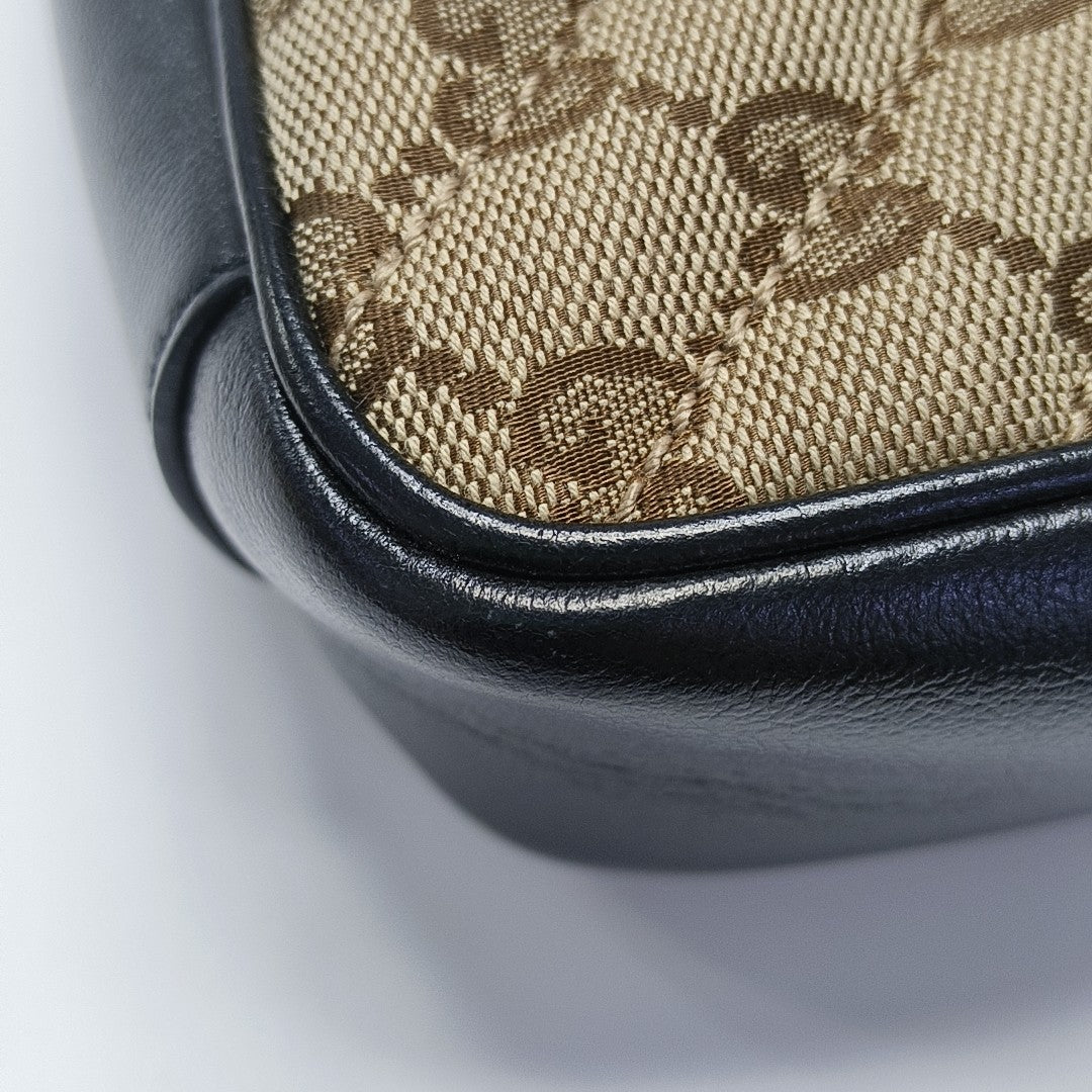 GG Marmont Small Quilted Canvas Brown