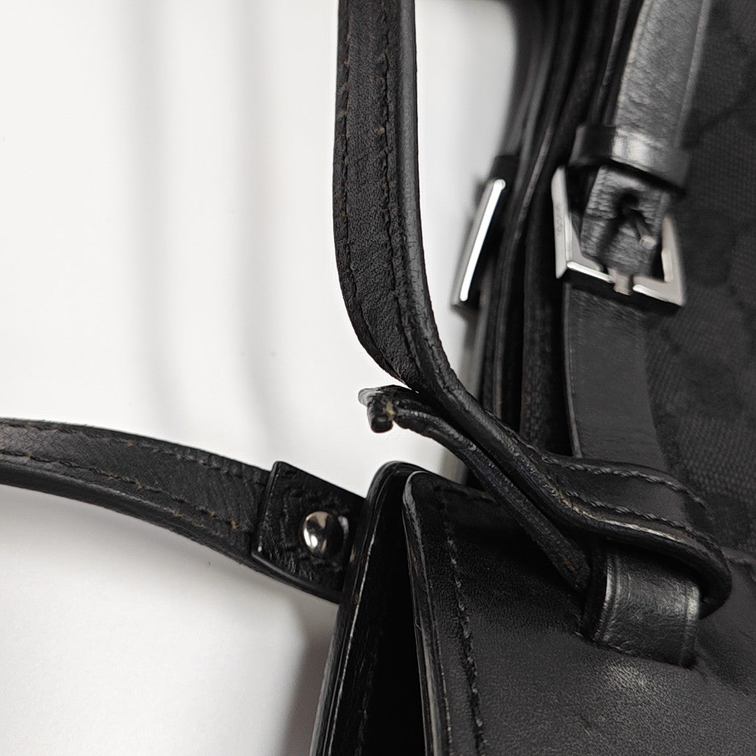 Monogram Canvas Tote Bag Black