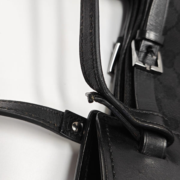 Monogram Canvas Tote Bag Black