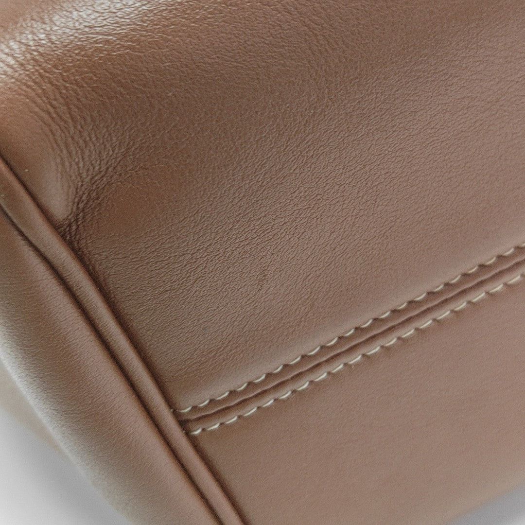 CABAS TRIOMPHE Small Quilted Calfskin Brown