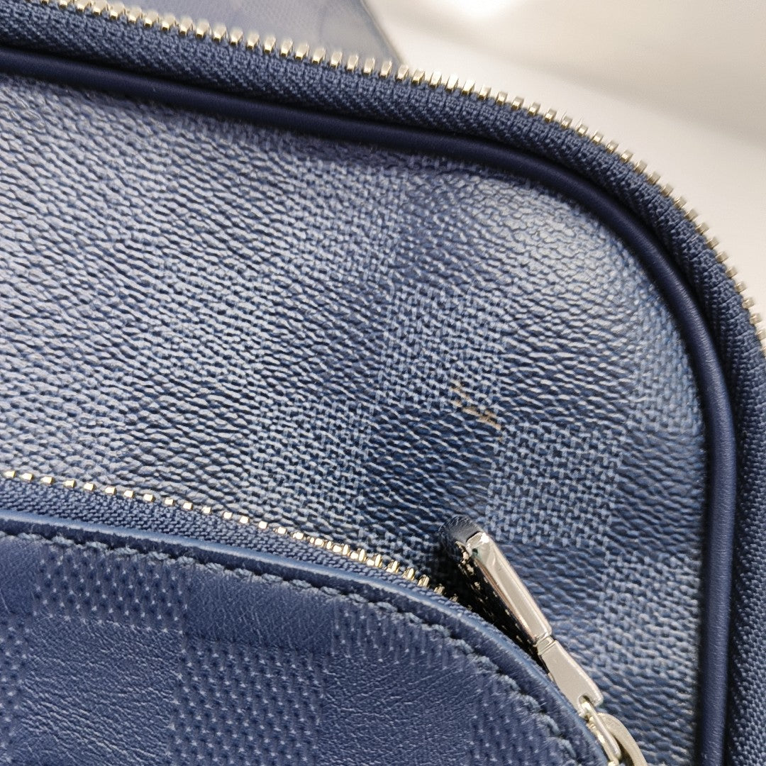 OUTDOOR Damier Coated Canvas Blue