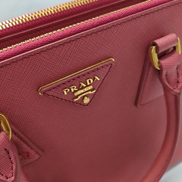 Galleria Small Saffiano Calfskin Red