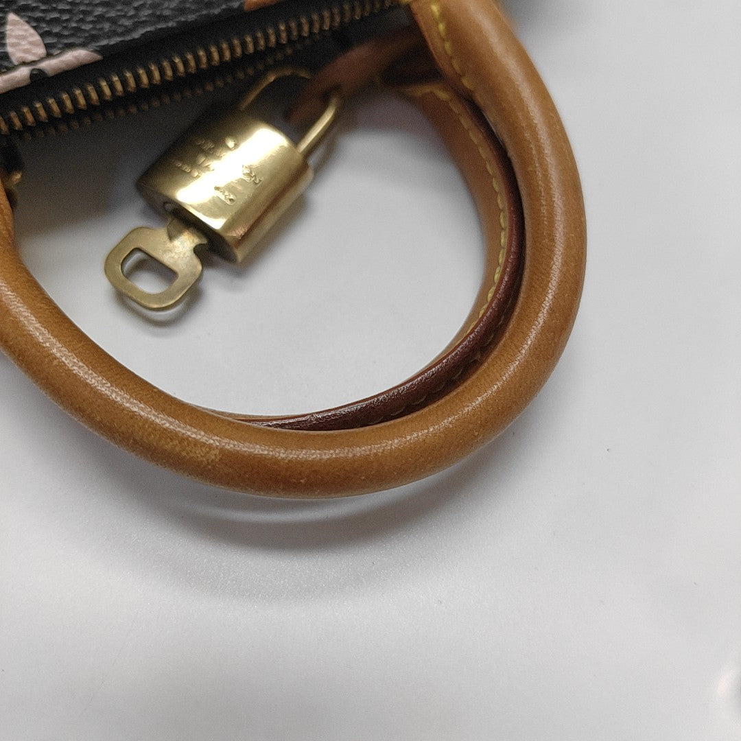 LV × TM SPEEDY Nano Lona Monogram Revestida Negra