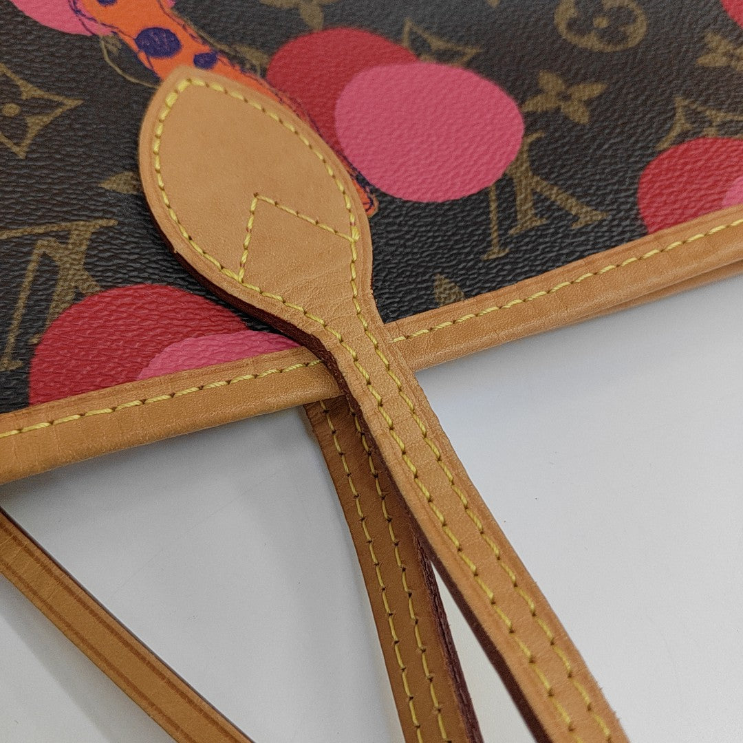 NEVERFULL MM Monogram Coated Canvas Brown