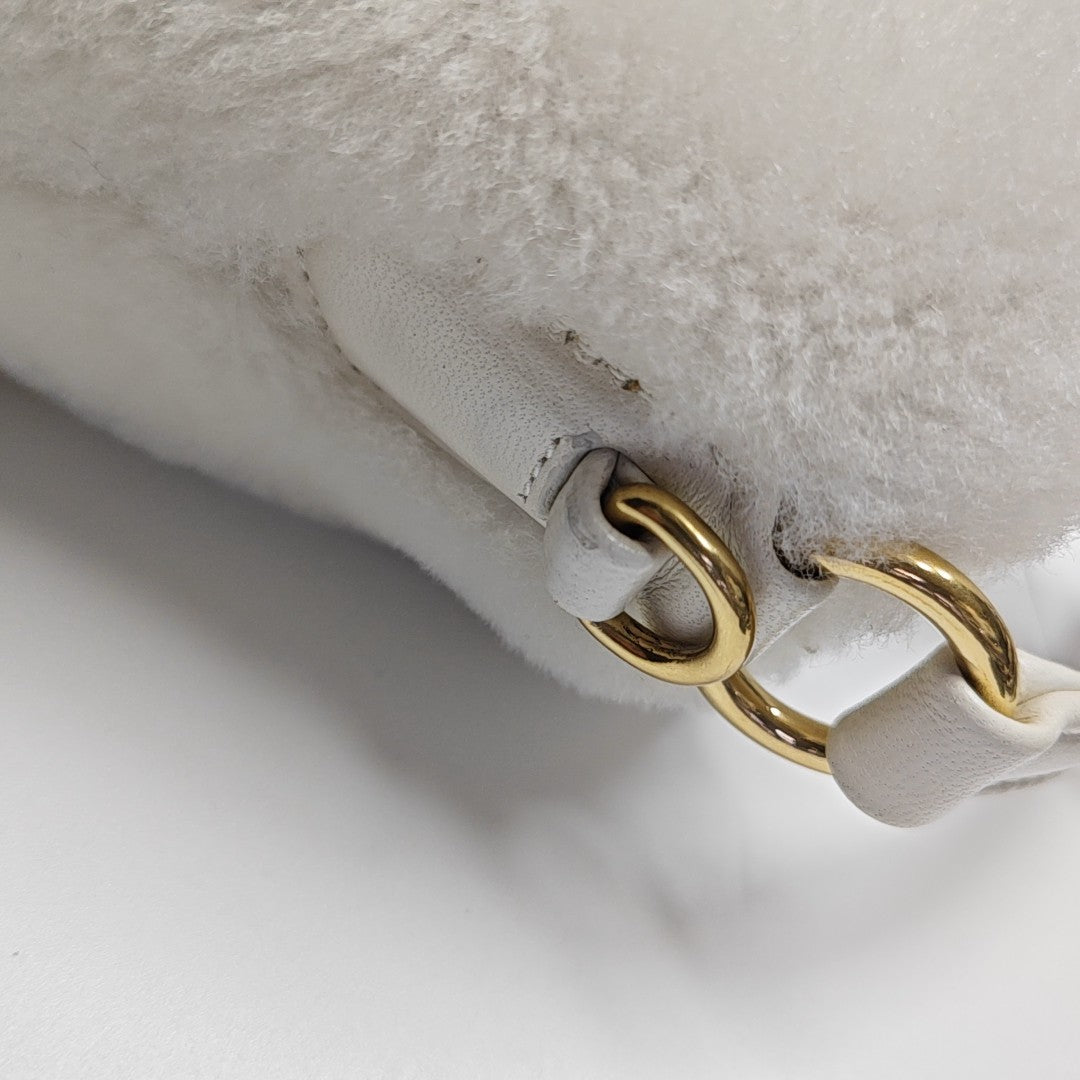 Fabric Shoulder Bag White